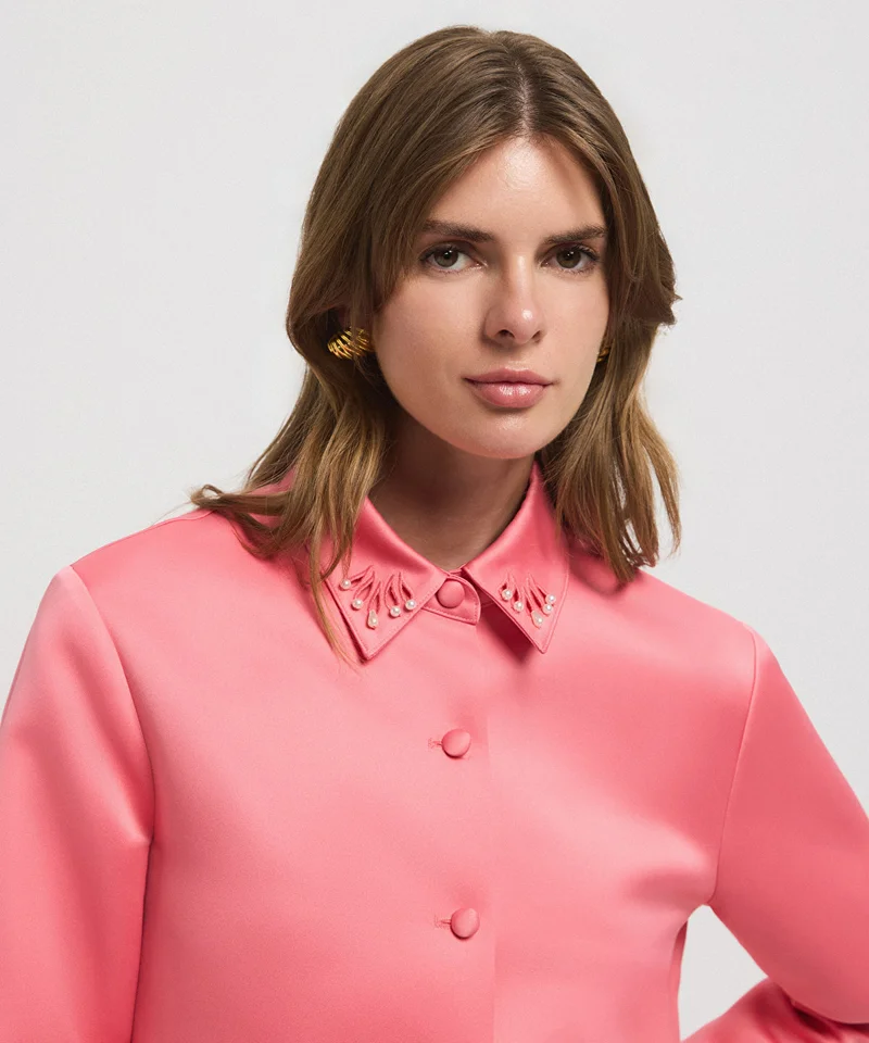 Ipekyol  Cutout Jacket with Faux Pearl for Women | Best Price UAE